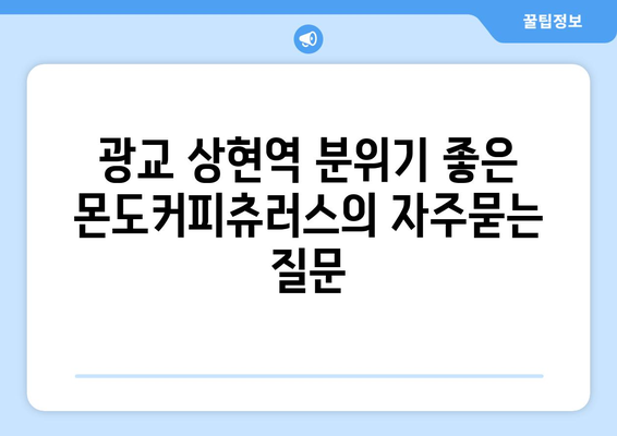 광교 상현역 분위기 좋은 몬도커피츄러스