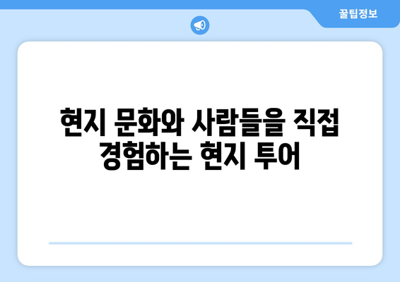 여행 패키지와 현지 투어: 두 가지의 장점